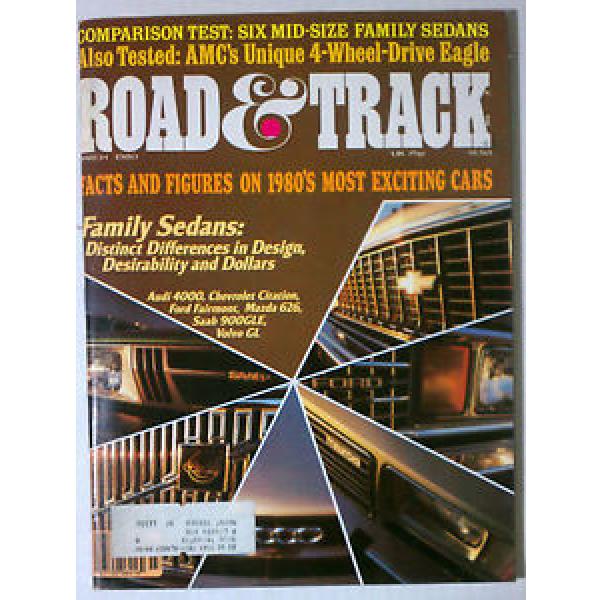 ROAD &amp; TRACK VINTAGE CAR MAGAZINE 1980 MARCH SAAB VOLVO AUDI MAZDA FIRD CHEVY #1 image