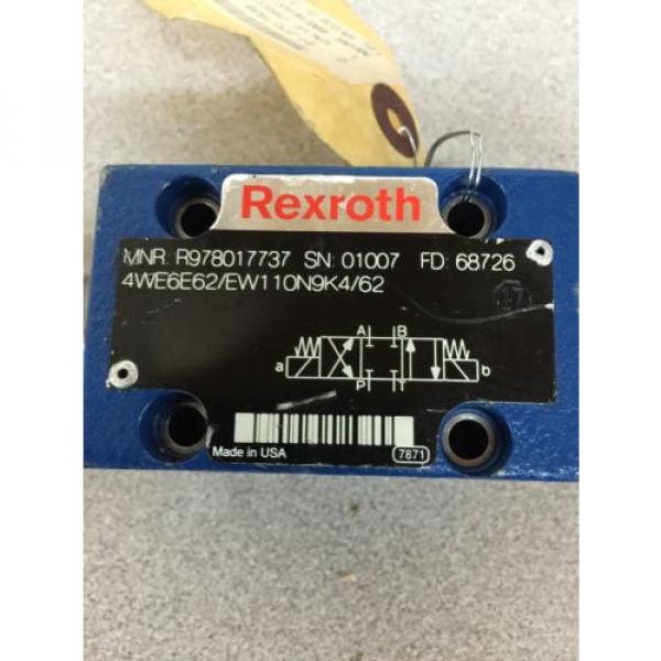 NEW REXROTH R978017737 HYDRAULIC DIRECTIONAL CONTROL VALVE 4WE6E62/EW110N9K4/62 #2 image