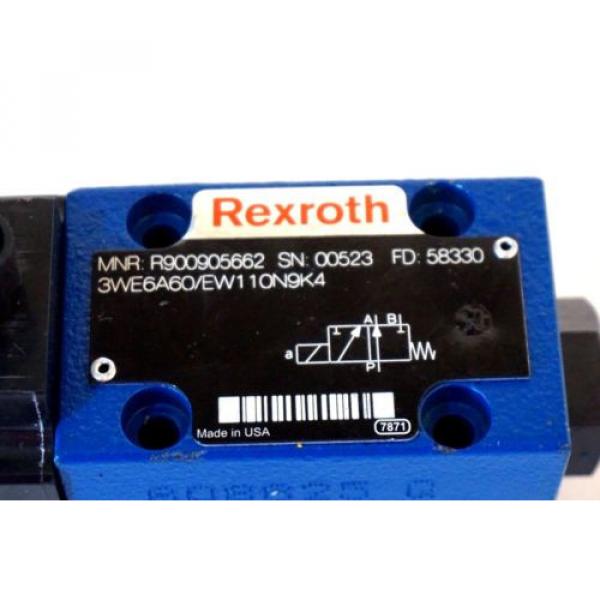 NEW REXROTH R900905662 VALVE 3WE6A60/EW110N9K4 #2 image