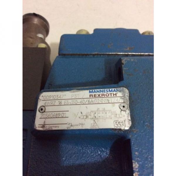 REXROTH D08 PROPORTIONAL VALVE MODEL R4WRZ 16 E3-150-60/6AG24N9ETZ4/M #2 image