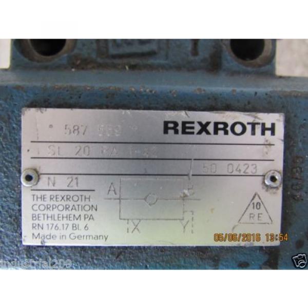 REXROTH HYDRAULIC VALVE SL20PA1-42 NEW #7 image