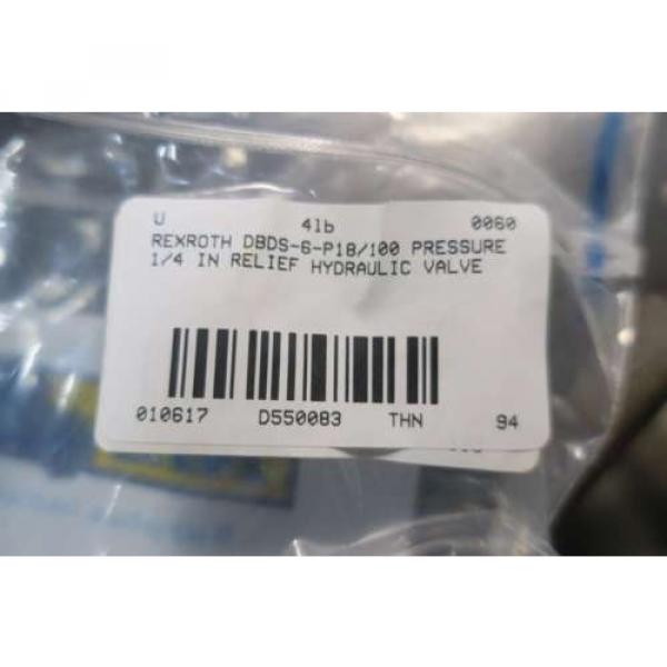 REXROTH DBDS-6-P18/100 PRESSURE RELIEF HYDRAULIC VALVE D550083 #7 image