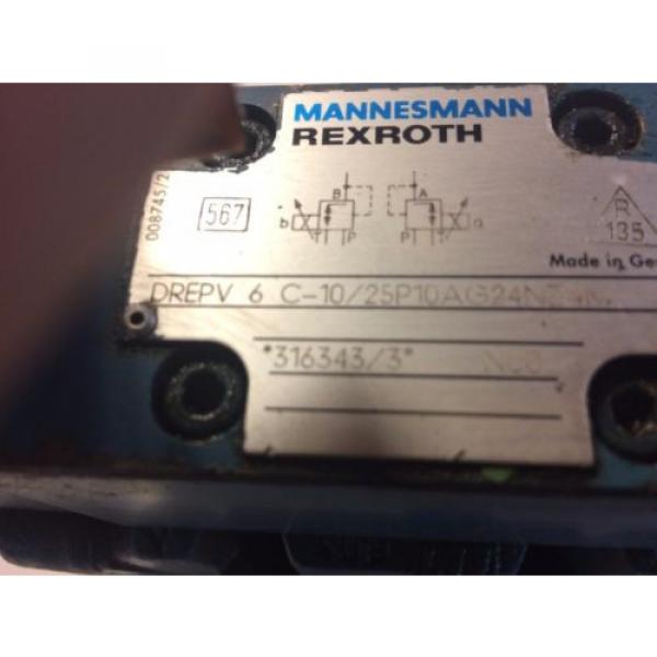 USED REXROTH MANNESMAN 4WRZ 10 E00-51 DREPV 6 C-10/25  HYDRAULIC SOLENOID VALVE #2 image