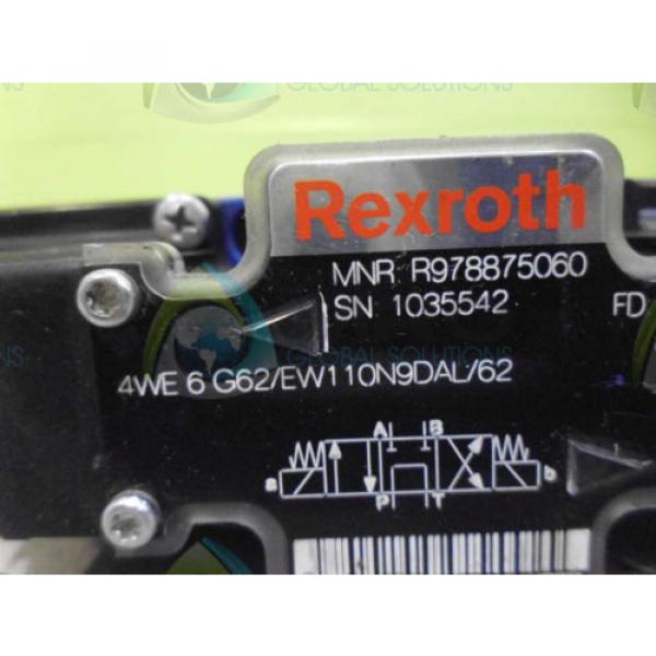 REXROTH 4WE6G62/EW110N9DAL/62 VALVE R978875060 *USED* #1 image