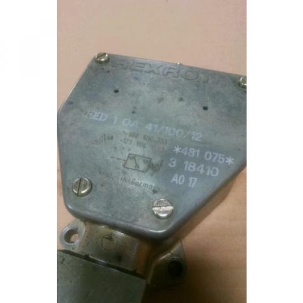 REXROTH HED1-0A-41/100/12 HED10 481075 3 18410 A0 17 Pressure Switch LOC A-1 #2 image