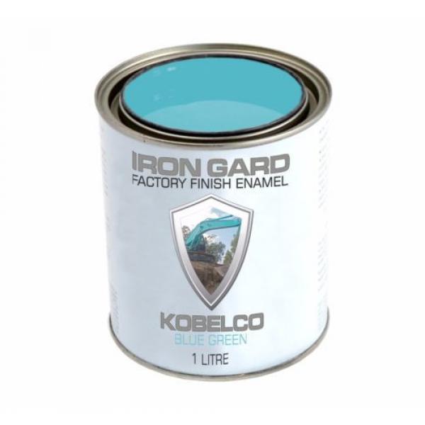 IRON GARD 1L Enamel Paint KOBELCO BLUE GREEN Excavator Auger Loader Skid Bucket #2 image