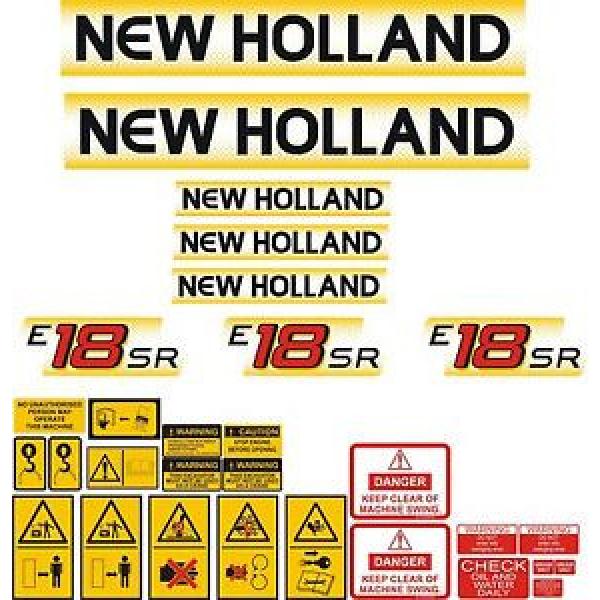 New Holland Kobelco E18SR Mini Digger Decal Kit #1 image