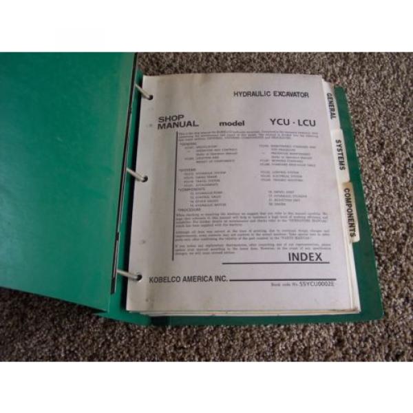 Kobelco SC300 SC300LC Excavator Mark IV YCU LCU Service Shop Repair Manual #1 image