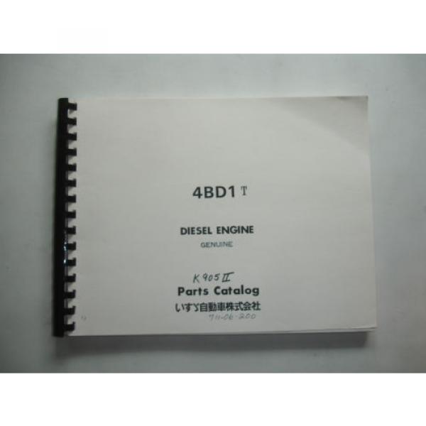 Isuzu Diesel Engine 4BD1T PARTS CATALOG Manual Shop Service Kobelco K905 II OEM #1 image