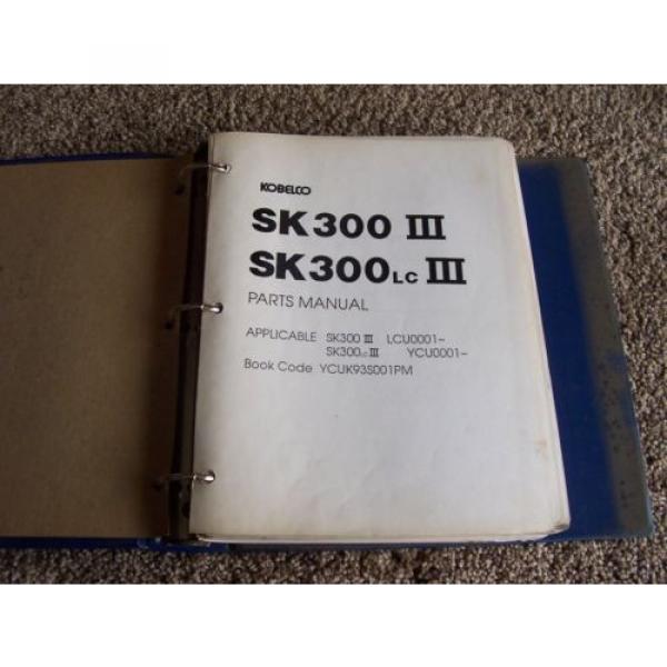 Kobelco SK300 III SK300LC III Excavator Factory Original Parts Catalog Manual #1 image