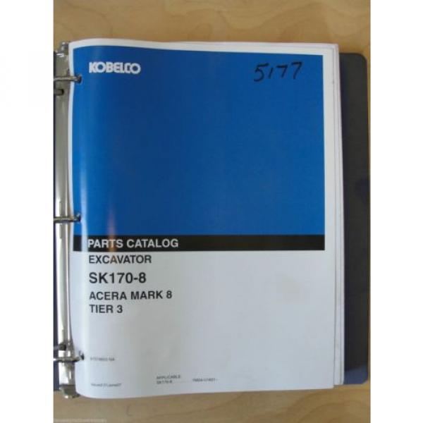 Kobelco SK170 8 Acera Excavator  parts book manual 87578850 NA #1 image