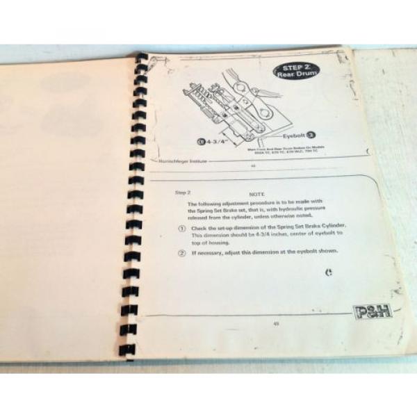 P &amp; H Kobelco 9125-TC Crane Brake Maintenance Repair Manual (3169) #2 image