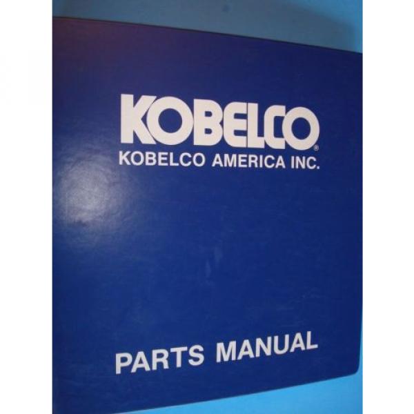 Kobelco SK025 Parts Manual  S4PV1005-1  S/N PV04301~  1992 #1 image