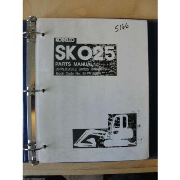 Kobelco Excavator SK025 Parts Manual S4PV1005 Ser: PV04301 Up #1 image