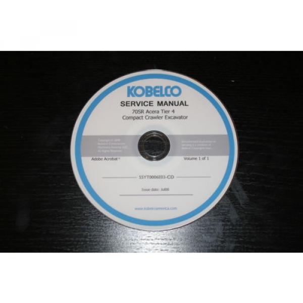 KOBELCO 70SR ACERA TIER 4 COMPACT EXCAVATOR SERVICE SHOP MANUAL #2 image