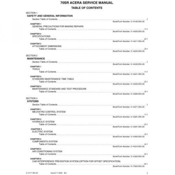 KOBELCO 70SR ACERA TIER 4 COMPACT EXCAVATOR SERVICE SHOP MANUAL #3 image