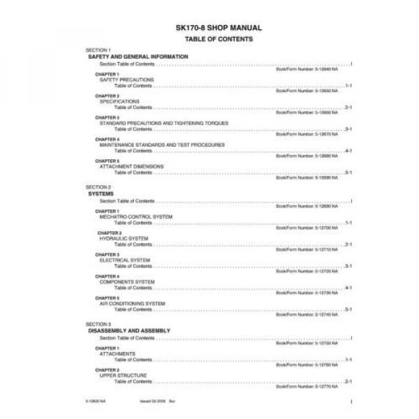 KOBELCO SK170-8 TIER 3 EXCAVATOR SERVICE SHOP MANUAL #3 image