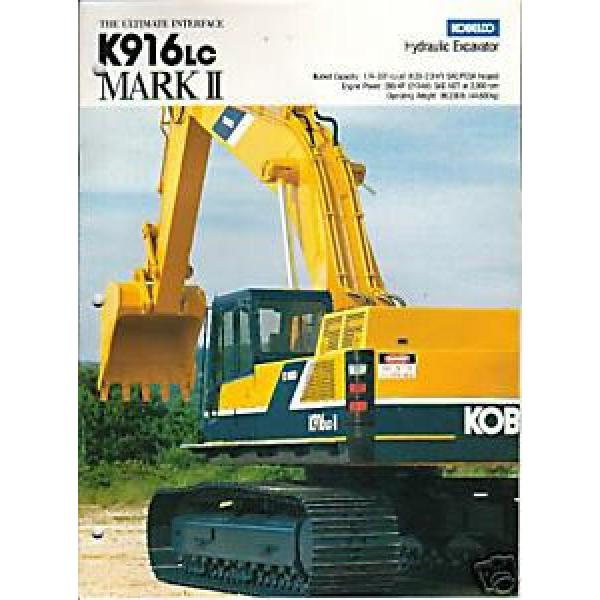 Kobelco K916LC  MarkII Hydraulic Excavator Brochure Flyer Factory Original OEM #1 image