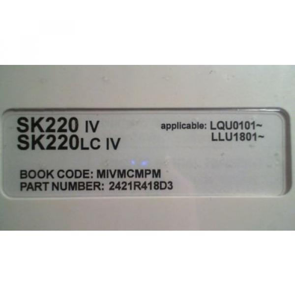 Kobelco SK220 IV 4 S/N LQU0101- SK220LC IV 4 S/N LLU1801- Excavator Parts Manual #2 image