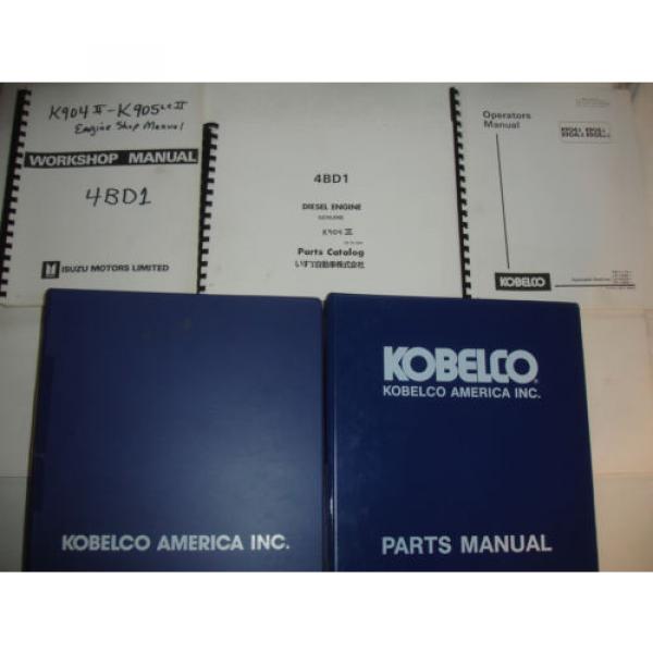 Kobelco K904 904 K905 Isuzu Engine Excavator SHOP MANUAL PARTS Catalog Service #1 image