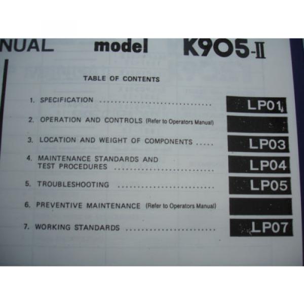 Kobelco K904 904 K905 Isuzu Engine Excavator SHOP MANUAL PARTS Catalog Service #4 image