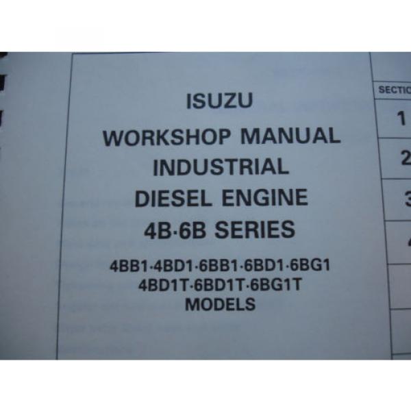 Kobelco K904 904 K905 Isuzu Engine Excavator SHOP MANUAL PARTS Catalog Service #8 image