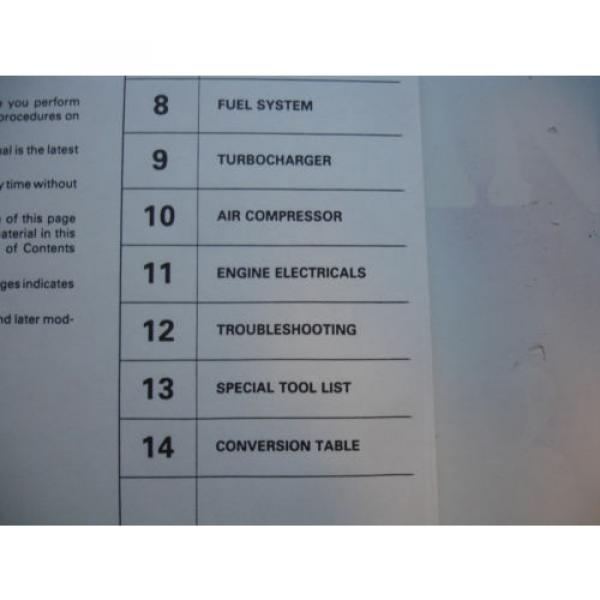 Kobelco K904 904 K905 Isuzu Engine Excavator SHOP MANUAL PARTS Catalog Service #9 image