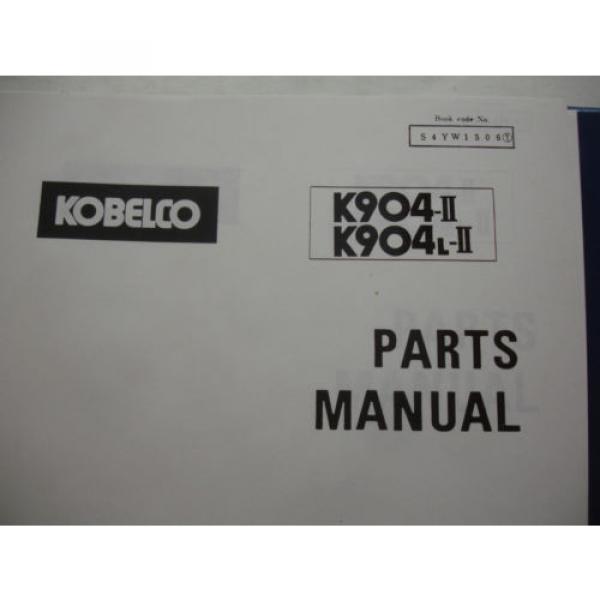 Kobelco K904 904 K905 Isuzu Engine Excavator SHOP MANUAL PARTS Catalog Service #11 image