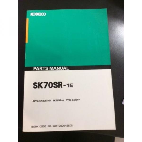 (D) Kobelco SK70SR-1E Parts Manual #1 image