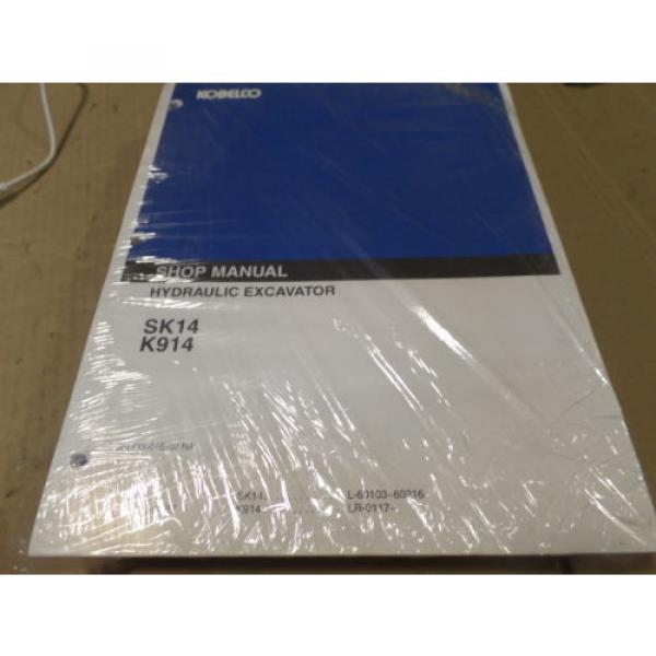 KOBELCO SK14 K914 EXCAVATOR SHOP MANUAL S/N L-60103 TO 60216, LR-0117-- #1 image