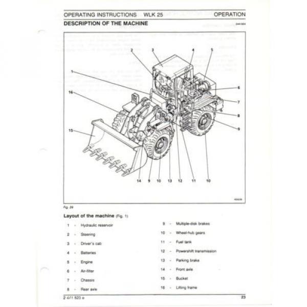 KOBELCO WLK25 Wheel Loader Shop Manual and Operating Instructions repair service #12 image