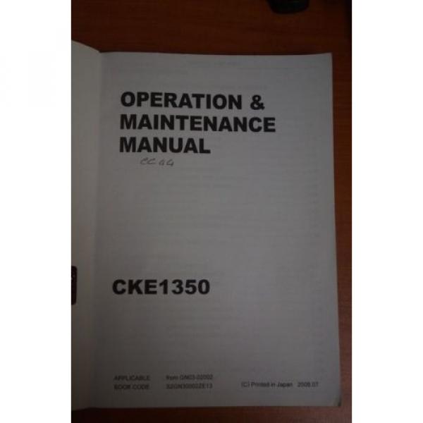 Kobelco CKE1350 Operation &amp; Maintenance Manual #2 image