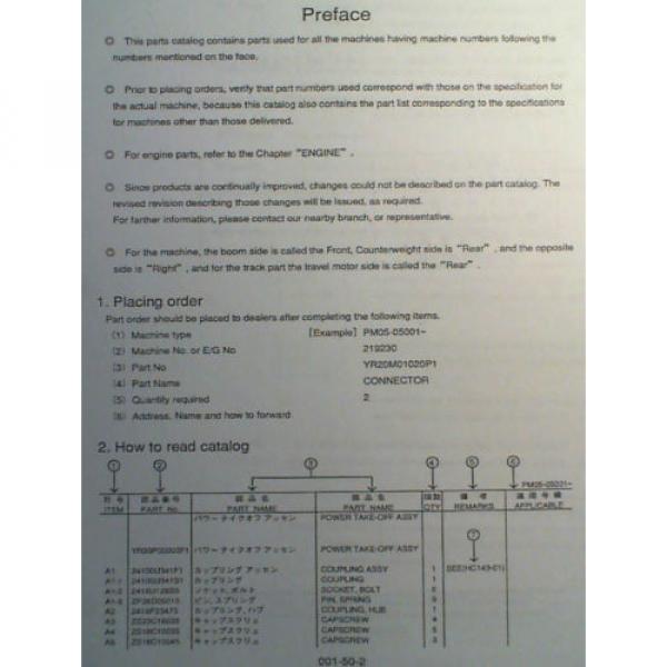 Kobelco SK13SR S/N PE01-00101- Excavator Parts Manual S3PE00001ZE-04 7/03 #4 image