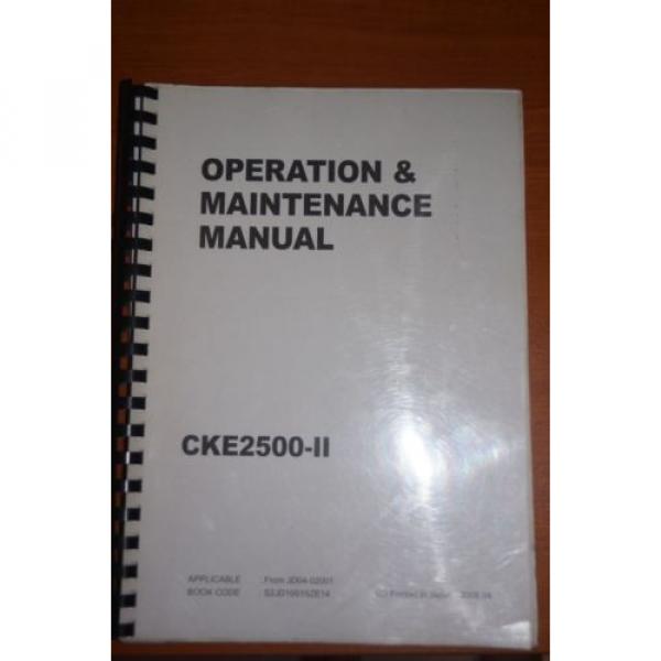 Kobelco Operation &amp; Maintenance Manual CKE2500-II #1 image