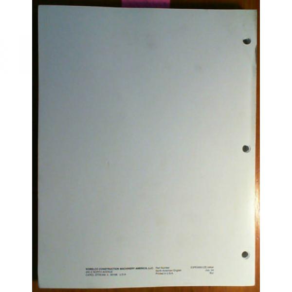 Kobelco SK13SR S/N PE01-00101- Excavator Parts Manual S3PE00001ZE-04 7/03 #11 image