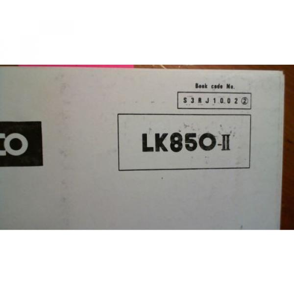 Kobelco LK850-II Wheel Loader S/N RJ-1004- Parts Catalog Manual S3RJ10022 1/89 #2 image