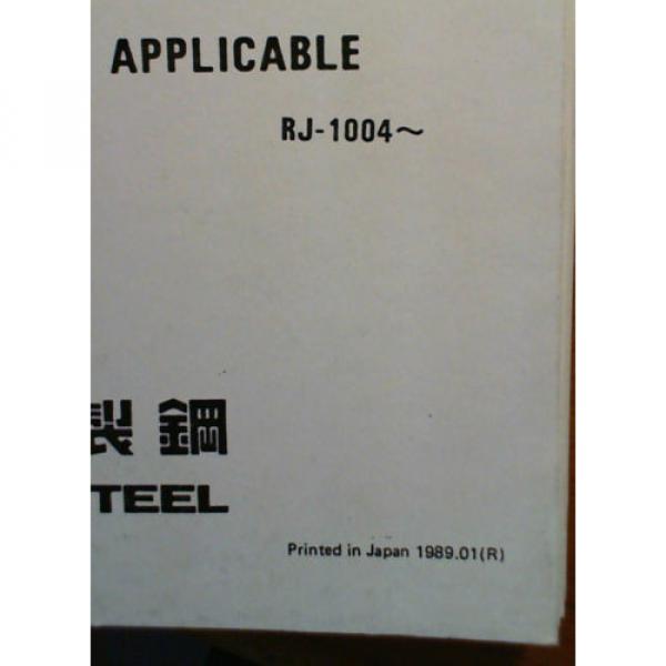 Kobelco LK850-II Wheel Loader S/N RJ-1004- Parts Catalog Manual S3RJ10022 1/89 #3 image