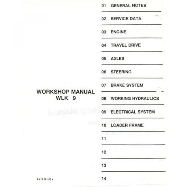 KOBELCO WLK9 Wheel Loader Shop Manual and Operating Instructions repair service #5 image