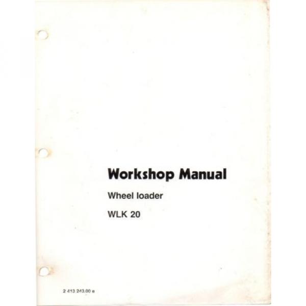 KOBELCO WLK20 Wheel Loader Shop Manual and Operating Instructions repair service #4 image