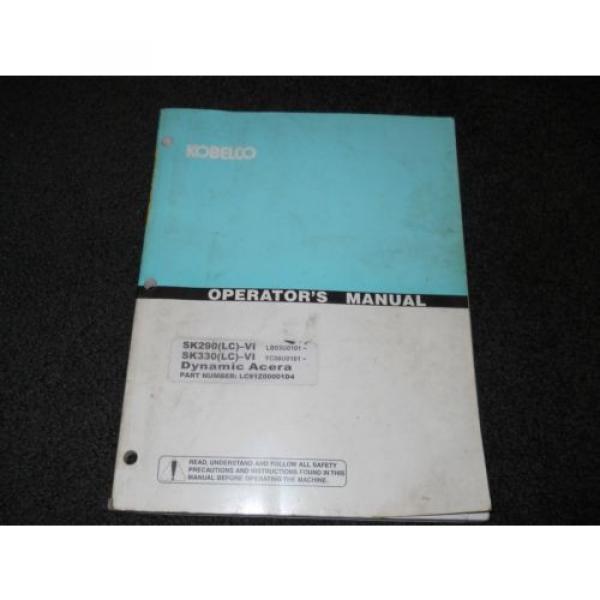 Kobelco SK290(LC)-VI SK330(LC)-VI Operators Manual #1 image