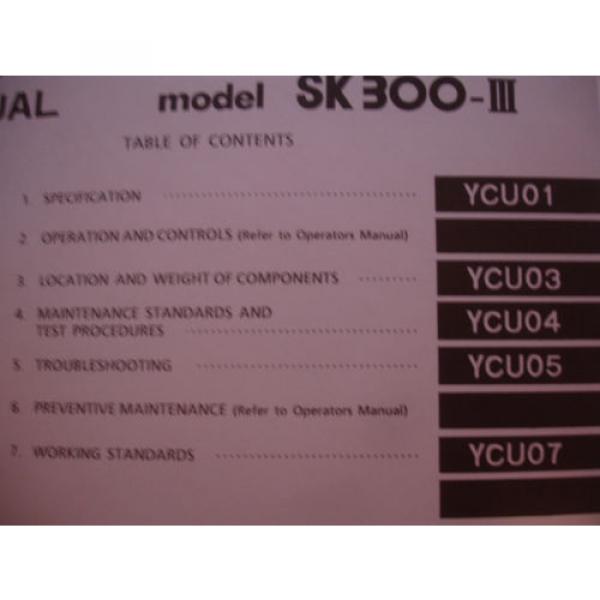 Kobelco Hydraulic Excavator Service SHOP MANUAL Model SK300-III  SK300LC-III OEM #8 image