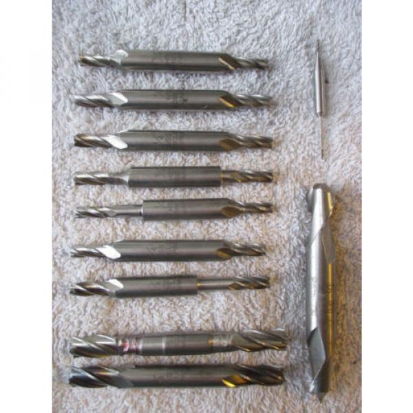 Lot of 11 Double End Mills. Kobelco. 1/16&#034;, 1/4&#034;, 3/8&#034;, and 1/2&#034;. Four Flute #1 image