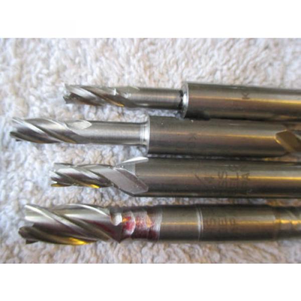 Lot of 11 Double End Mills. Kobelco. 1/16&#034;, 1/4&#034;, 3/8&#034;, and 1/2&#034;. Four Flute #8 image