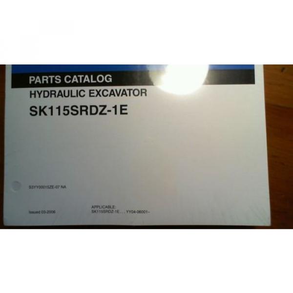 Kobelco SK115SRDZ-1E S/N YY04-06001- Excavator Parts Manual S3YY00015ZE-07 3/06 #2 image