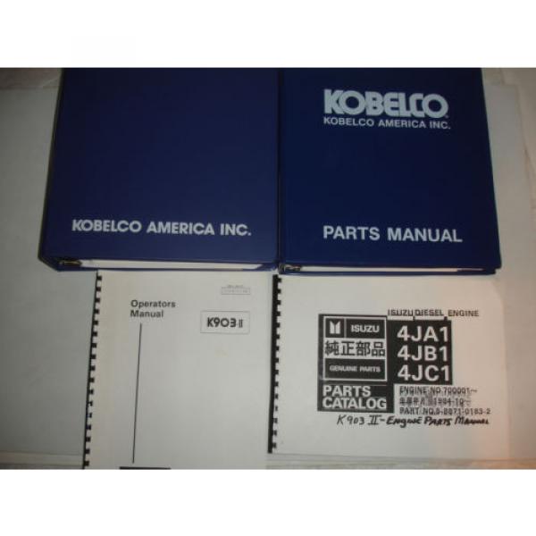 Kobelco K903 K903-II HYD Excavator SHOP MANUAL PARTS &amp; OPERATORS Catalog Service #1 image