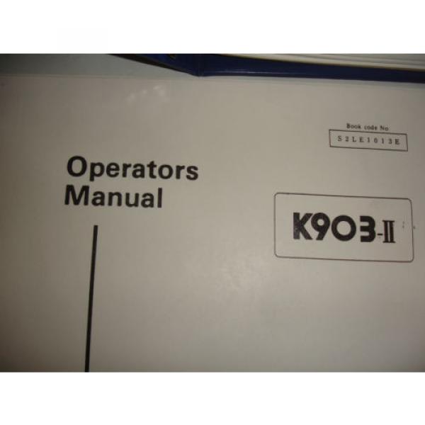 Kobelco K903 K903-II HYD Excavator SHOP MANUAL PARTS &amp; OPERATORS Catalog Service #4 image