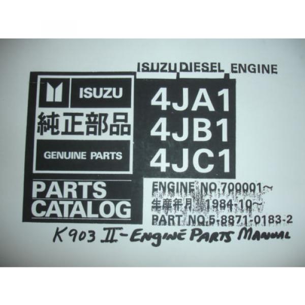 Kobelco K903 K903-II HYD Excavator SHOP MANUAL PARTS &amp; OPERATORS Catalog Service #5 image