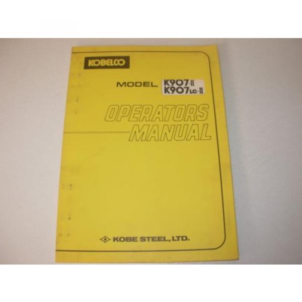 Kobelco K907LC-ll Excavator Parts &amp; Operator`s  Manuals, s/n YQ-0565 - up #7 image