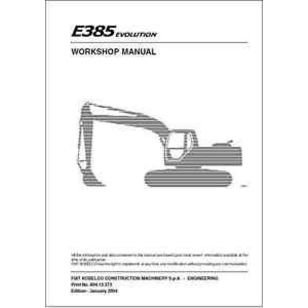 Fiat Kobelco E385 Evolution Crawler Excavator Workshop Manual (0199) #1 image