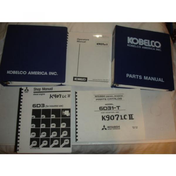 Kobelco K907-II K907LC-II 6D3 6D31-T SHOP MANUAL PARTS OPERATORS Catalog Service #1 image